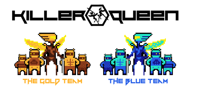 Killer Queen gold and blue teams
